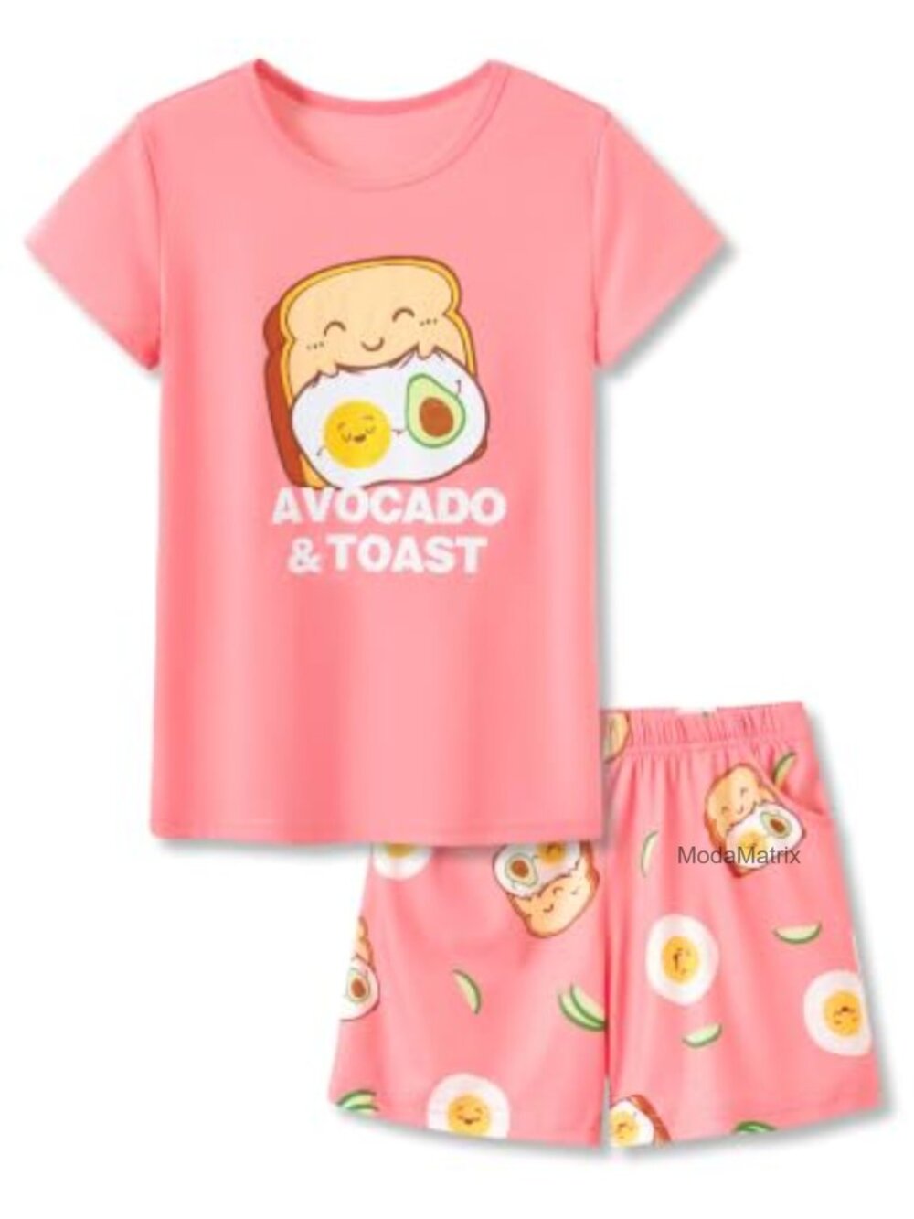Girls Pajama Set - Polyester Spandex 2-Piece Sleepwear
